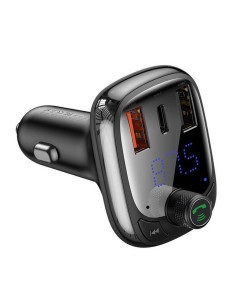 Chargeur de voiture BASEUS 2 x USB A + Type C + émetteur FM BT PD QC4.0 5A 36W BS-13 CCMT000101 / CCMT000301 noir