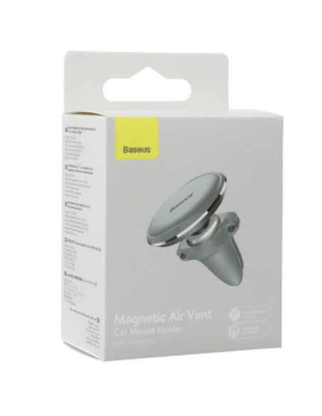 Support voiture magnétique BASEUS pour grille SUGX020012/SUGX-AOV argenté