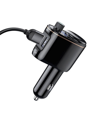 Chargeur de voiture BASEUS 2 x USB A + émetteur FM BT 3,4A S-06 CCHC000001 noir