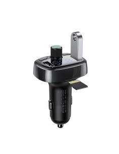 Chargeur de voiture BASEUS 2 x USB A + émetteur FM BT 3,4A S-09 CCMT000301 noir 2