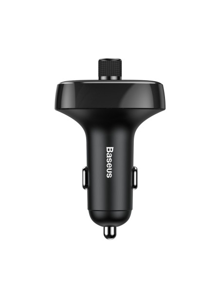 Chargeur de voiture BASEUS 2 x USB A + émetteur FM BT 3,4A S-09 CCMT000301 noir