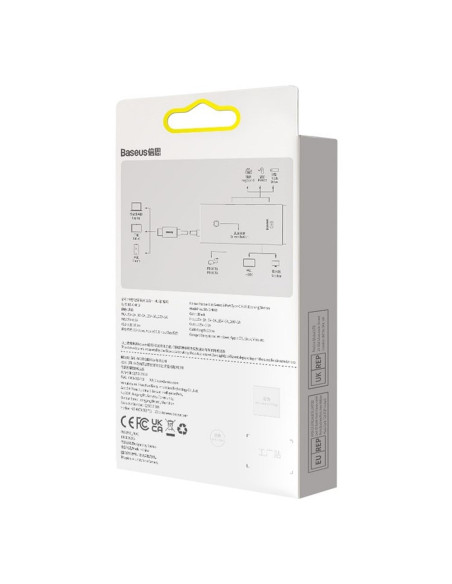Adaptateur BASEUS HUB 5in1 Type C WKQX080201 0,15 m noir
