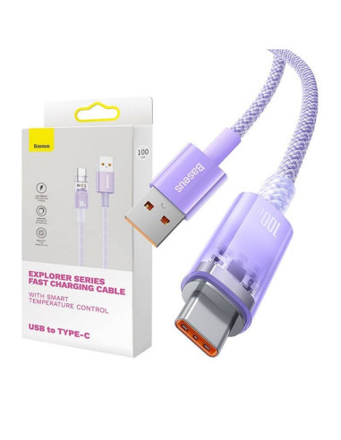 BASEUS Câble Explorer USB A vers Type C PD 100W CATS010405 1 m violet