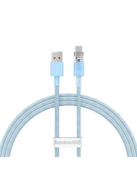 BASEUS Câble Explorer USB A vers Type C PD 100W CATS010403 1 m bleu