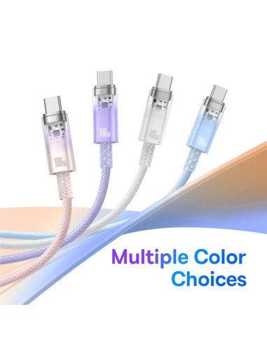 BASEUS Câble Explorer USB A vers Type C PD 100W CATS010403 1 m bleu