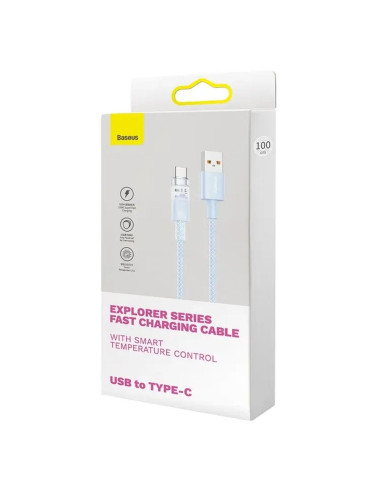 BASEUS Câble Explorer USB A vers Type C PD 100W CATS010403 1 m bleu