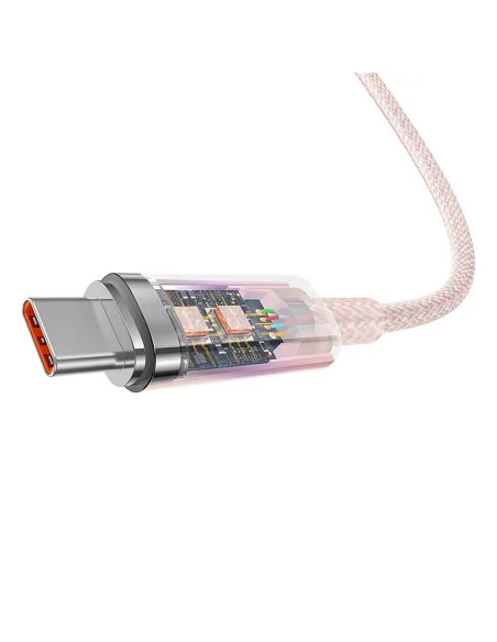 BASEUS Câble Explorer USB A vers Type C PD 100W CATS010404 1 m rose