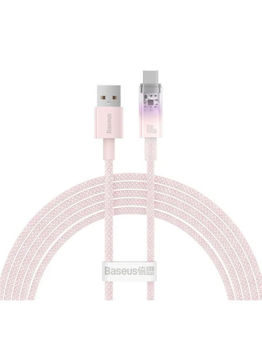BASEUS Câble Explorer USB A vers Type C PD 100W CATS010504 2 m rose
