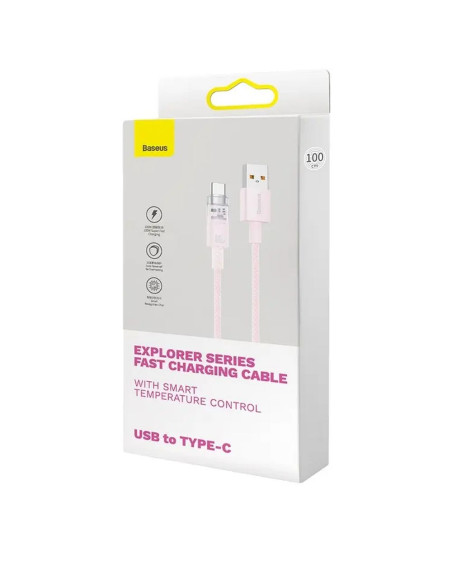 BASEUS Câble Explorer USB A vers Type C PD 100W CATS010504 2 m rose