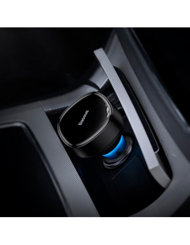 Chargeur de voiture BASEUS avec câble rétractable 2 x Type C 3A 33W CCTX-CC noir