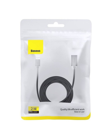 BASEUS Câble d'extension USB A (mâle) vers USB A (femelle) 3.0 B00631103111-03 2 m noir