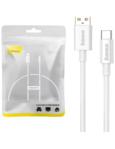 BASEUS cable USB A to Typ C PD 5A 100W P10320102214-00 0,25 m white