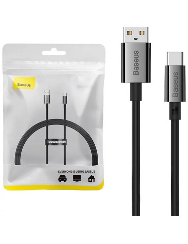 BASEUS cable USB A to Typ C PD 6A 100W P10320102114-00 1 m black