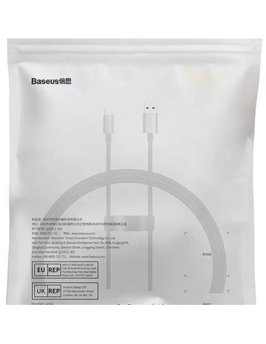 BASEUS cable USB A to Typ C PD 6A 100W P10320102114-00 1 m black