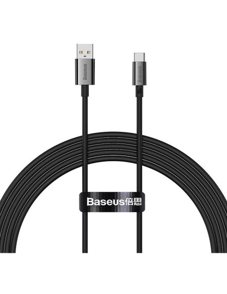 BASEUS Câble USB A vers Type C PD 6A 100W P10320102114-02 2 m noir