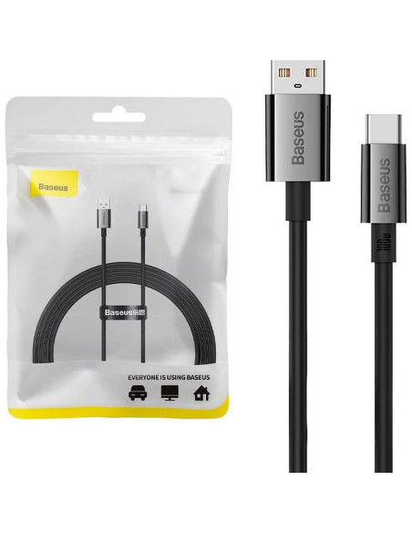 BASEUS Câble USB A vers Type C PD 6A 100W P10320102114-02 2 m noir
