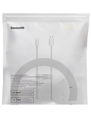 BASEUS Câble USB A vers Type C PD 6A 100W P10320102114-02 2 m noir