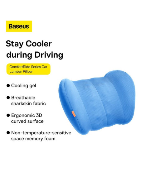 Coussin lombaire rafraîchissant pour voiture BASEUS C20036402311-01 bleu
