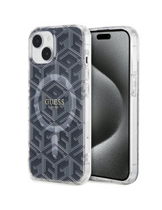Véritable Case GUESS GUHMP15MHGCUSTGK pour iPhone 15 Plus (Compatible avec Magsafe / IML GCUBE / noir)