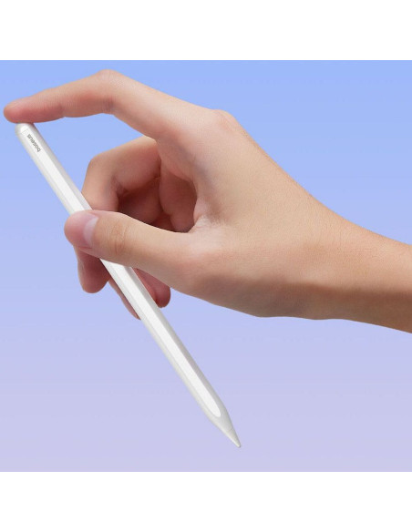 BASEUS stylet actif capacitif avec charge inductive compatible iPad 125 mAh P80015803213-00 blanc