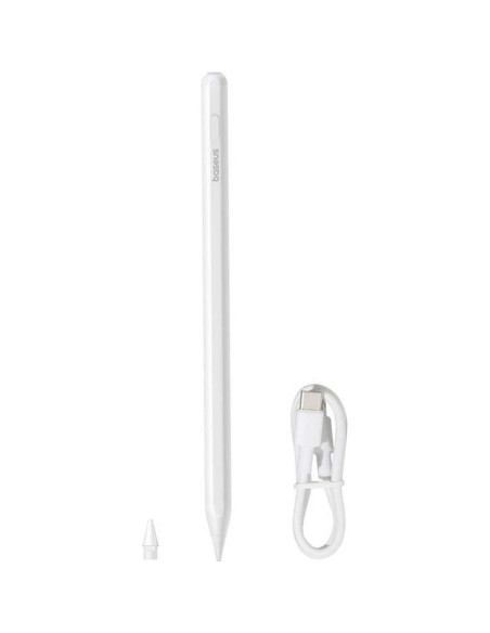 BASEUS stylet capacitif actif avec charge inductive compatible iPad + câble Type C vers Type C 125 mAh Stylus Dual P80015802213-
