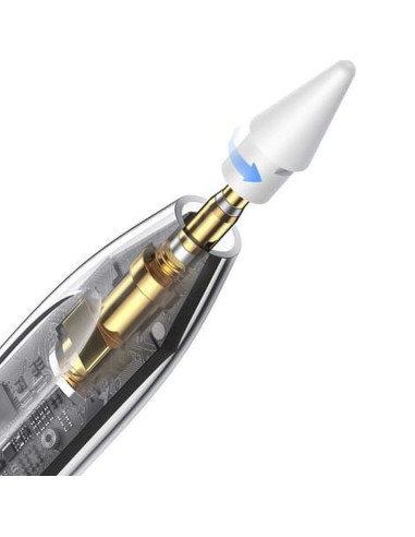BASEUS stylet capacitif actif avec charge inductive compatible iPad + câble Type C vers Type C 125 mAh Stylus Dual P80015802213-