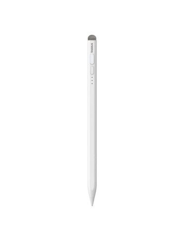 BASEUS Stylet capacitif actif compatible iPad + câble Type C vers Type C Stylet d'écriture LED 130 mAh P80015802213-00 blanc