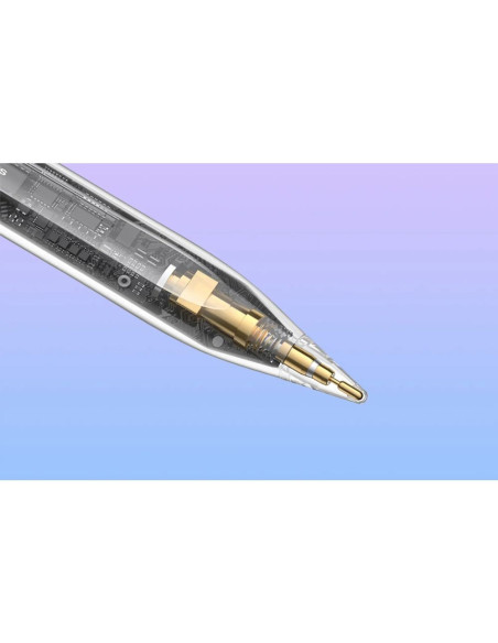 BASEUS Stylet capacitif actif compatible iPad + câble Type C vers Type C Stylet d'écriture LED 130 mAh P80015802213-00 blanc
