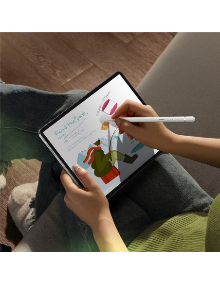 BASEUS Stylet capacitif actif compatible iPad + câble USB A vers Lightning 130 mAh Smooth Writing 2 Lite P80015806211-03/BS-PS02