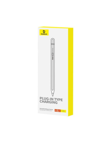 BASEUS Stylet capacitif actif compatible iPad + câble USB A vers Lightning 130 mAh Smooth Writing 2 Lite P80015806211-03/BS-PS02