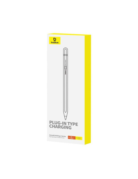 BASEUS Stylet capacitif actif compatible iPad + câble USB A vers Lightning 130 mAh Smooth Writing 2 Lite P80015806211-03/BS-PS02
