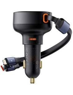 Chargeur de voiture BASEUS Type C + câble rétractable 2-en-1 Type C / Lightning PD3.0 QC4.0 3A 60W CCTXP-CCL / C00057802111-00 n
