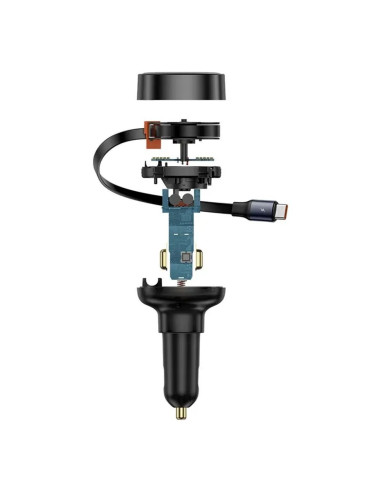 BASEUS chargeur de voiture Type C + câble rétractable Type C PD3.0 QC4.0 3A 60W CCTXP-CCL / C00057802111-01 noir