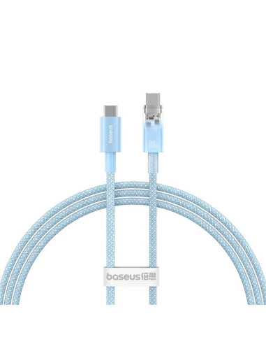 Câble BASEUS Type C vers Type C PD 6A 100W Explorer P10319703311-00 / CB000043 1 m bleu