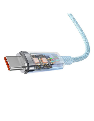 Câble BASEUS Type C vers Type C PD 6A 100W Explorer P10319703311-00 / CB000043 1 m bleu