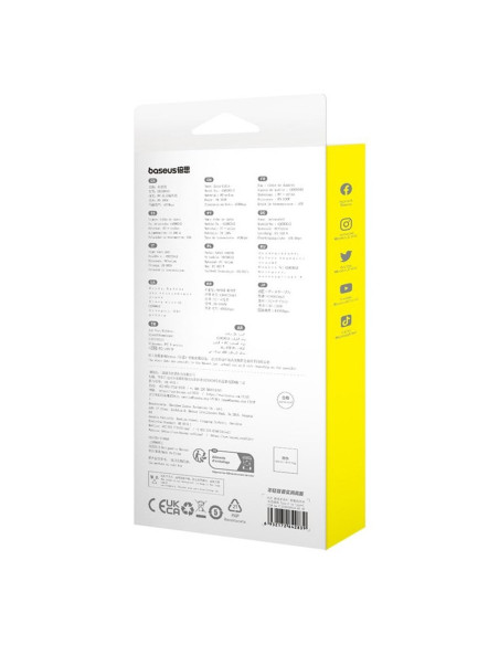 Câble BASEUS Type C vers Type C PD 6A 100W Explorer P10319703311-00 / CB000043 1 m bleu