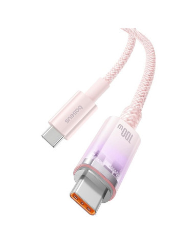 Câble BASEUS Type C vers Type C PD 6A 100W Explorer P10319703411-00 / CB000043 1 m rose