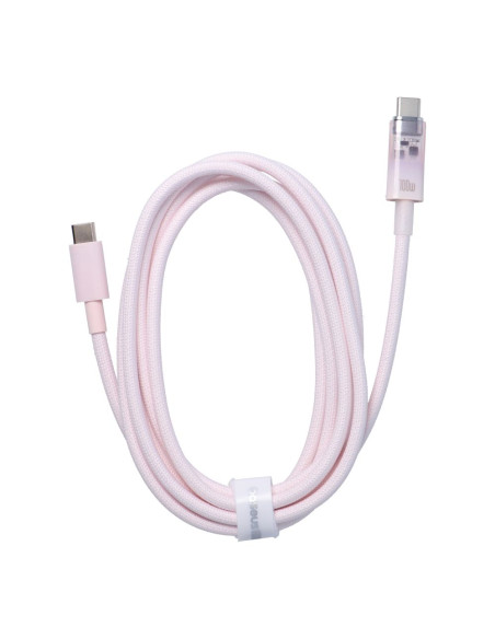 Câble BASEUS Type C vers Type C PD 6A 100W Explorer P10319703411-01 / CB000043 2 m rose