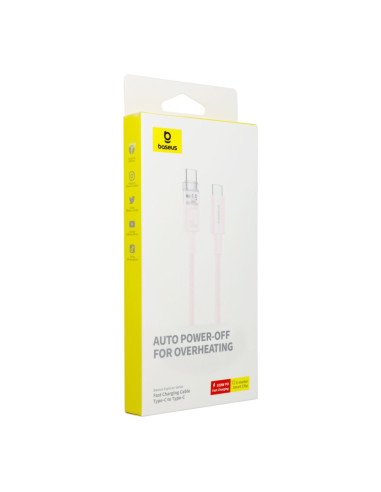 Câble BASEUS Type C vers Type C PD 6A 100W Explorer P10319703411-01 / CB000043 2 m rose