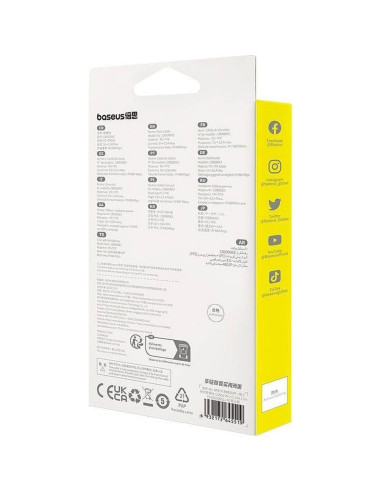 BASEUS 3-in-1 USB A vers Micro USB / Lightning / Type C 3,5A câble rétractable CB000063 1,1 m violet