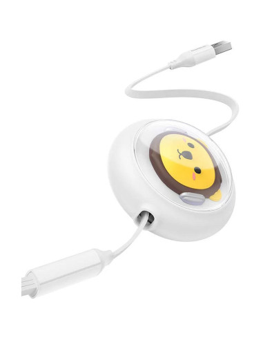 BASEUS 3-in-1 USB A vers Micro USB / Lightning / Type C 3,5A câble rétractable CB000063 1,1 m blanc