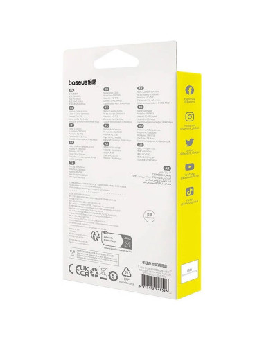 BASEUS 3-in-1 USB A vers Micro USB / Lightning / Type C 3,5A câble rétractable CB000063 1,1 m blanc
