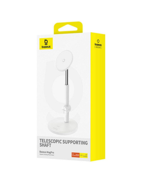 Support magnétique télescopique BASEUS compatible avec Magsafe BS-HP014 blanc