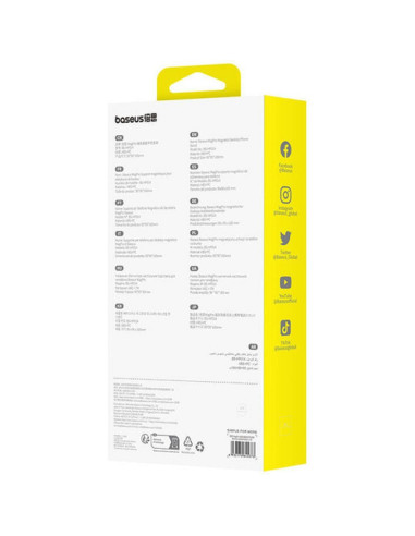 Support magnétique télescopique BASEUS compatible avec Magsafe BS-HP014 blanc