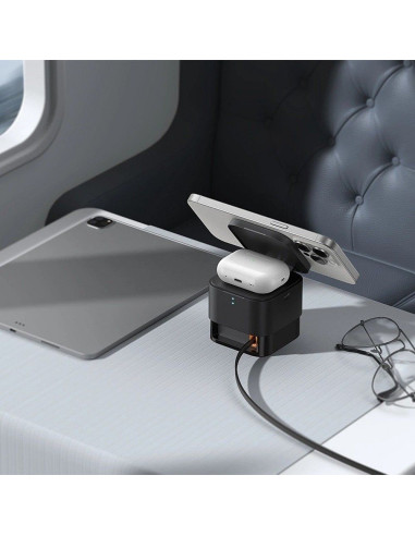 Chargeur inductif 2-en-1 BASEUS compatible avec MagSafe 3A 20W BS-W531 noir