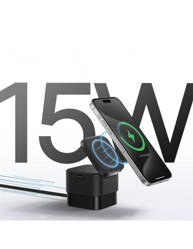 Chargeur inductif 2-en-1 BASEUS compatible avec MagSafe 3A 20W BS-W531 noir