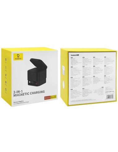 Chargeur inductif 2-en-1 BASEUS compatible avec MagSafe 3A 20W BS-W531 noir