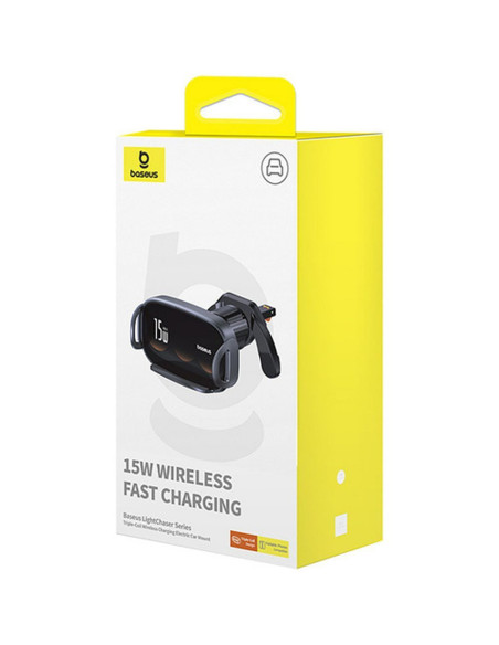 Support voiture à induction BASEUS pour grille 15W BS-CM029 noir