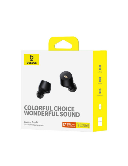 BASEUS wireless earphones bluetooth TWS ENC IPX4 Bowie E18 black