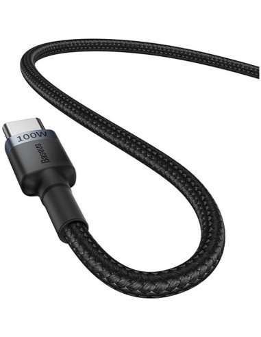 Câble BASEUS Type C vers Type C PD 5A 100W Cafule P10318306003-00 2 pièces 1 m noir rouge et noir gris